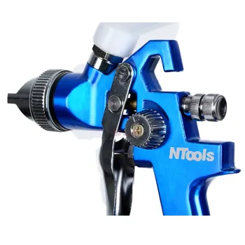 Preview: Ntools SG 828 HVLP Lackierpistole Düse 1,3 mm - 2,5 mm Fließbecherpistole 600 ml Preview: Ntools SG 828 HVLP Lackierpistole Düse 1,3 mm - 2,5 mm Fließbecherpistole 600 ml